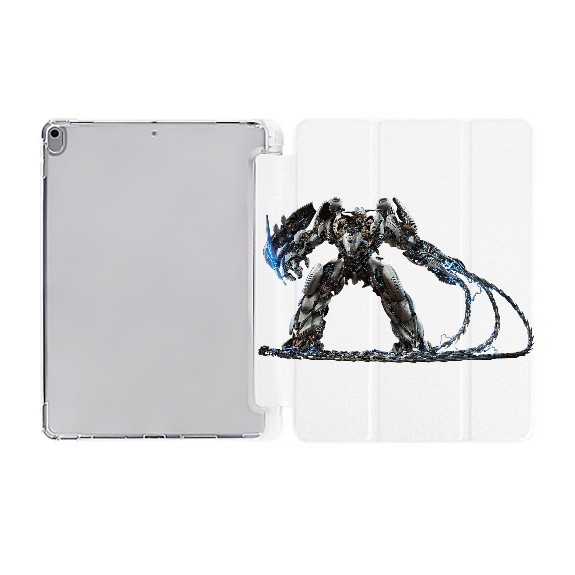 （画像用）  IPad ケース ペン収納付き 三つ折りスタンド PUレザー×シリコン 対応機種9.5/10.5/10.9インチ